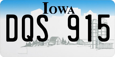 IA license plate DQS915