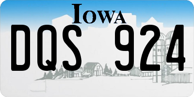 IA license plate DQS924