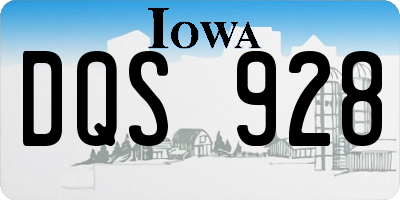 IA license plate DQS928