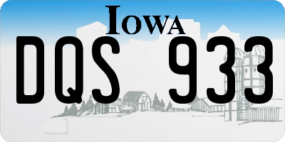 IA license plate DQS933