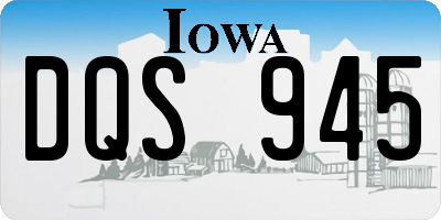 IA license plate DQS945