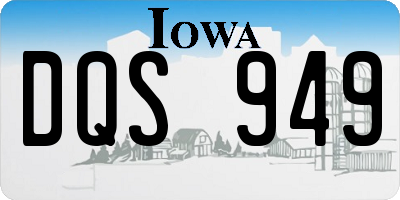IA license plate DQS949