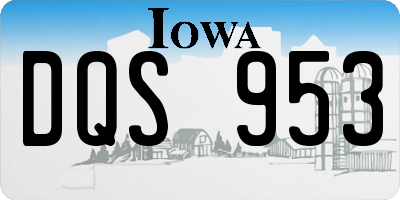 IA license plate DQS953