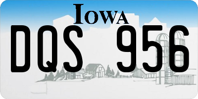 IA license plate DQS956