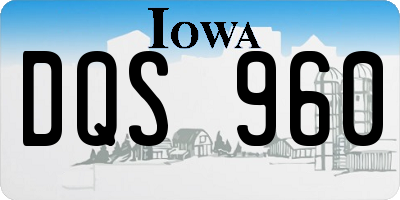 IA license plate DQS960