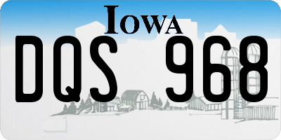 IA license plate DQS968