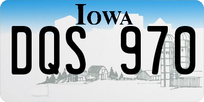 IA license plate DQS970