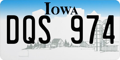 IA license plate DQS974
