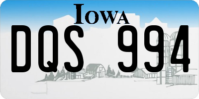 IA license plate DQS994