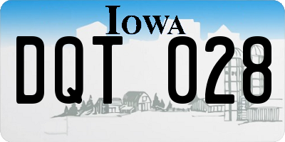 IA license plate DQT028