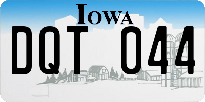 IA license plate DQT044