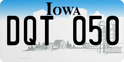 IA license plate DQT050
