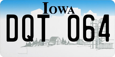 IA license plate DQT064