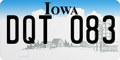 IA license plate DQT083