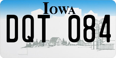 IA license plate DQT084