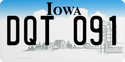 IA license plate DQT091