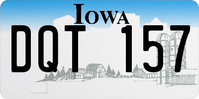 IA license plate DQT157