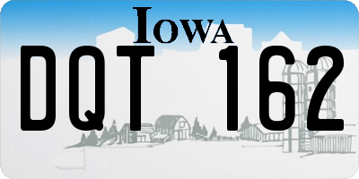 IA license plate DQT162