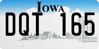 IA license plate DQT165