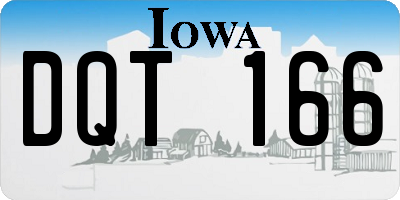 IA license plate DQT166