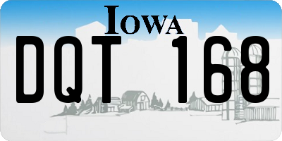 IA license plate DQT168