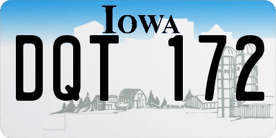 IA license plate DQT172