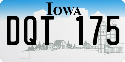 IA license plate DQT175