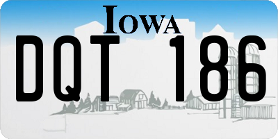 IA license plate DQT186