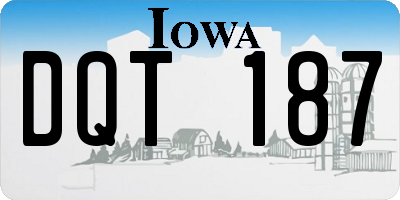 IA license plate DQT187