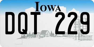 IA license plate DQT229