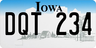 IA license plate DQT234