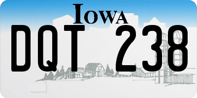 IA license plate DQT238
