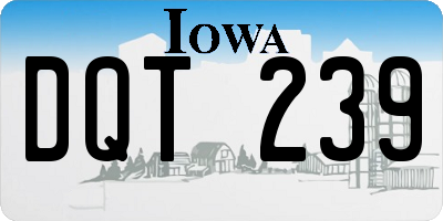 IA license plate DQT239