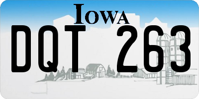 IA license plate DQT263