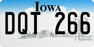 IA license plate DQT266