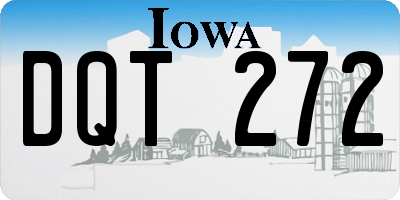 IA license plate DQT272