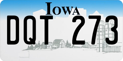 IA license plate DQT273