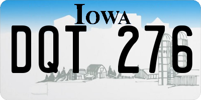 IA license plate DQT276