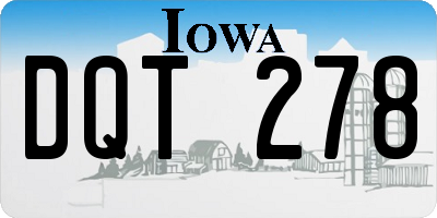 IA license plate DQT278