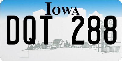 IA license plate DQT288