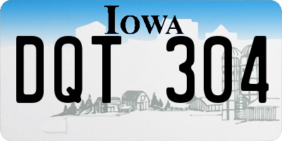 IA license plate DQT304