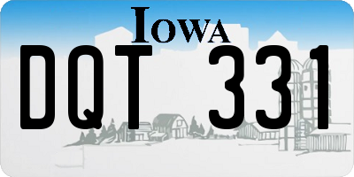 IA license plate DQT331