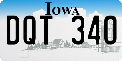 IA license plate DQT340