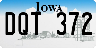 IA license plate DQT372