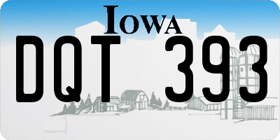 IA license plate DQT393
