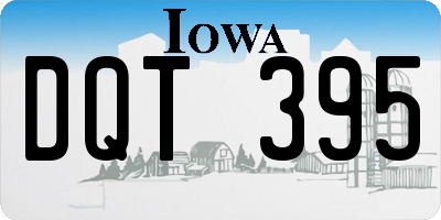 IA license plate DQT395