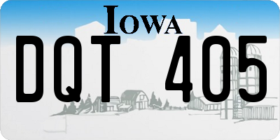 IA license plate DQT405