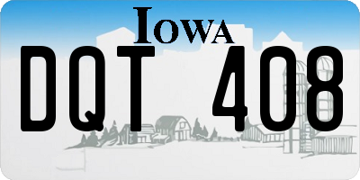 IA license plate DQT408