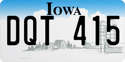 IA license plate DQT415
