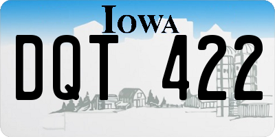 IA license plate DQT422